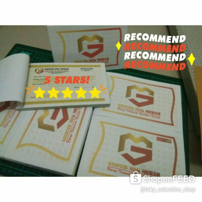 

NOTA KONTAN 1/4 f4, 1 play isi 50 rangkap bonus stempel warna,faktur/surat jalan,kwitansi