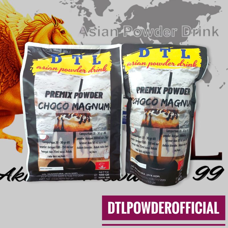 

BUBUK MINUMAN PREMIX RASA CHOCO MAGNUM / POWDER DRINK MERK DTL
