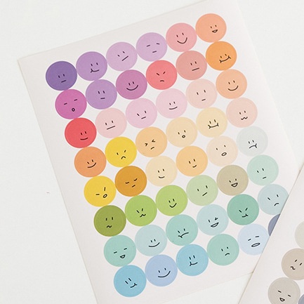 ☛TK☚ R441 1Lembar INS Smiley Face Stiker Scrapbooking Planner Label Stiker Alat Tulis Sekolah