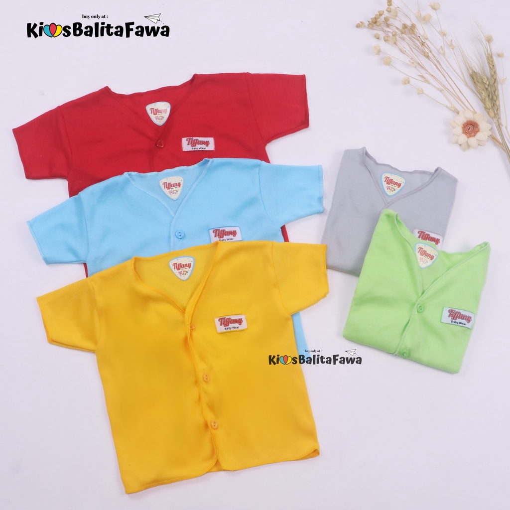 ( ISI 6-12 PC ) Atasan Kancing Bayi SNI Lengan Pendek / Baju Bayi Branded New Born Laki Perempuan Babycinnamon