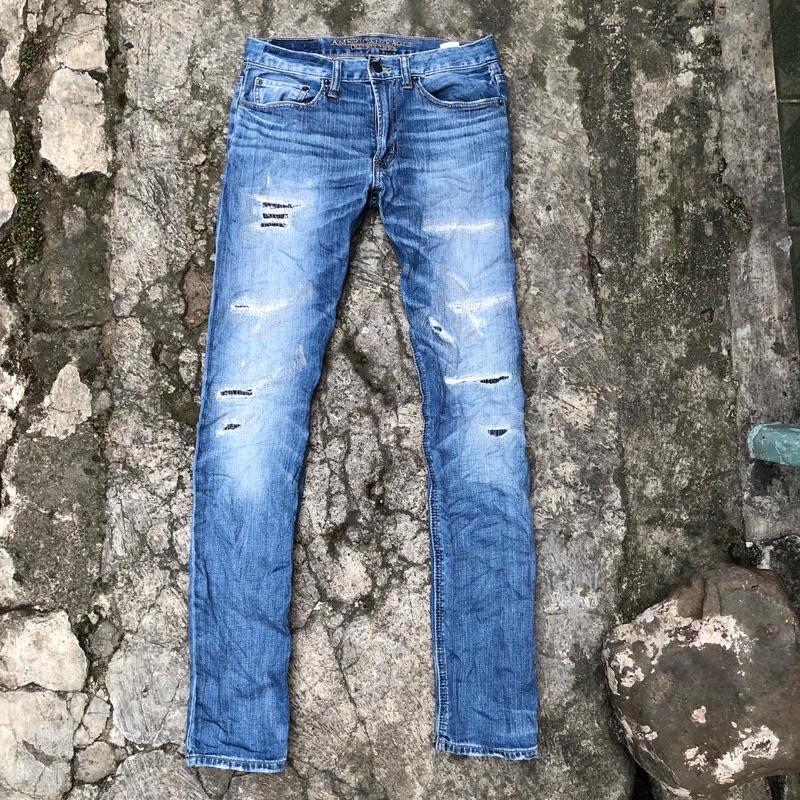 celana jeans ripped american eagle-size 30-pria/cowok-second original
