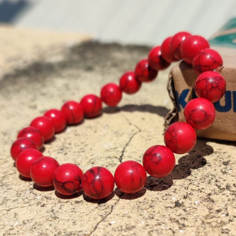 ASLI TOP QUALITY GELANG BATU PIRUS XINCHIANG MERAH SIAP