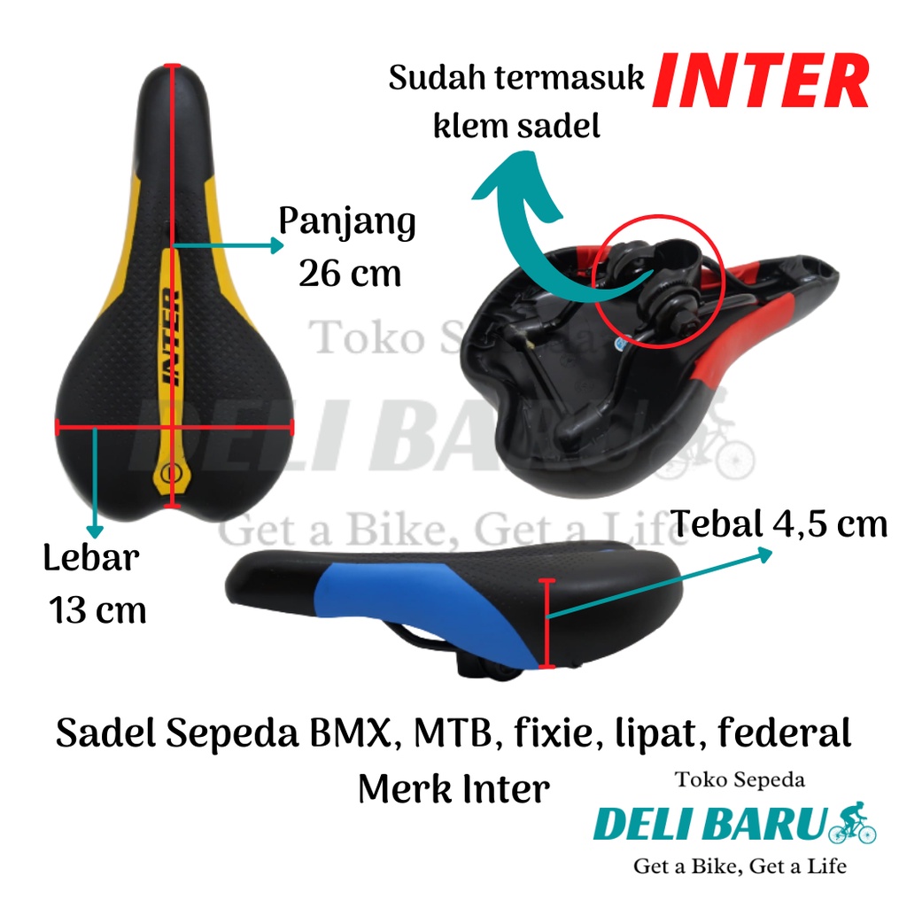 Inter Sadel jok saddle sepeda BMX MTB fixie lipat minion