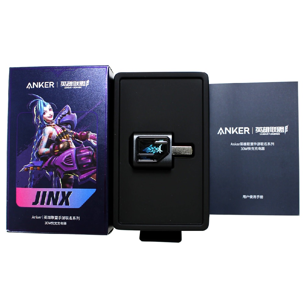 ANKER A9522 - 30W GaN Charger - Single USB-C Port - League of Legends Wild Rift JINX Version