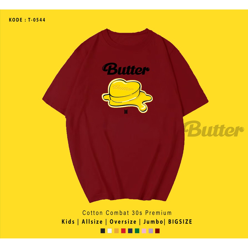 T0544  T-SHIRT / KAOS UNISEX / TUMBLR TEE / REAL PICTURE KPOP BTS BUTTER ALBUM / IMPORT / ARMY