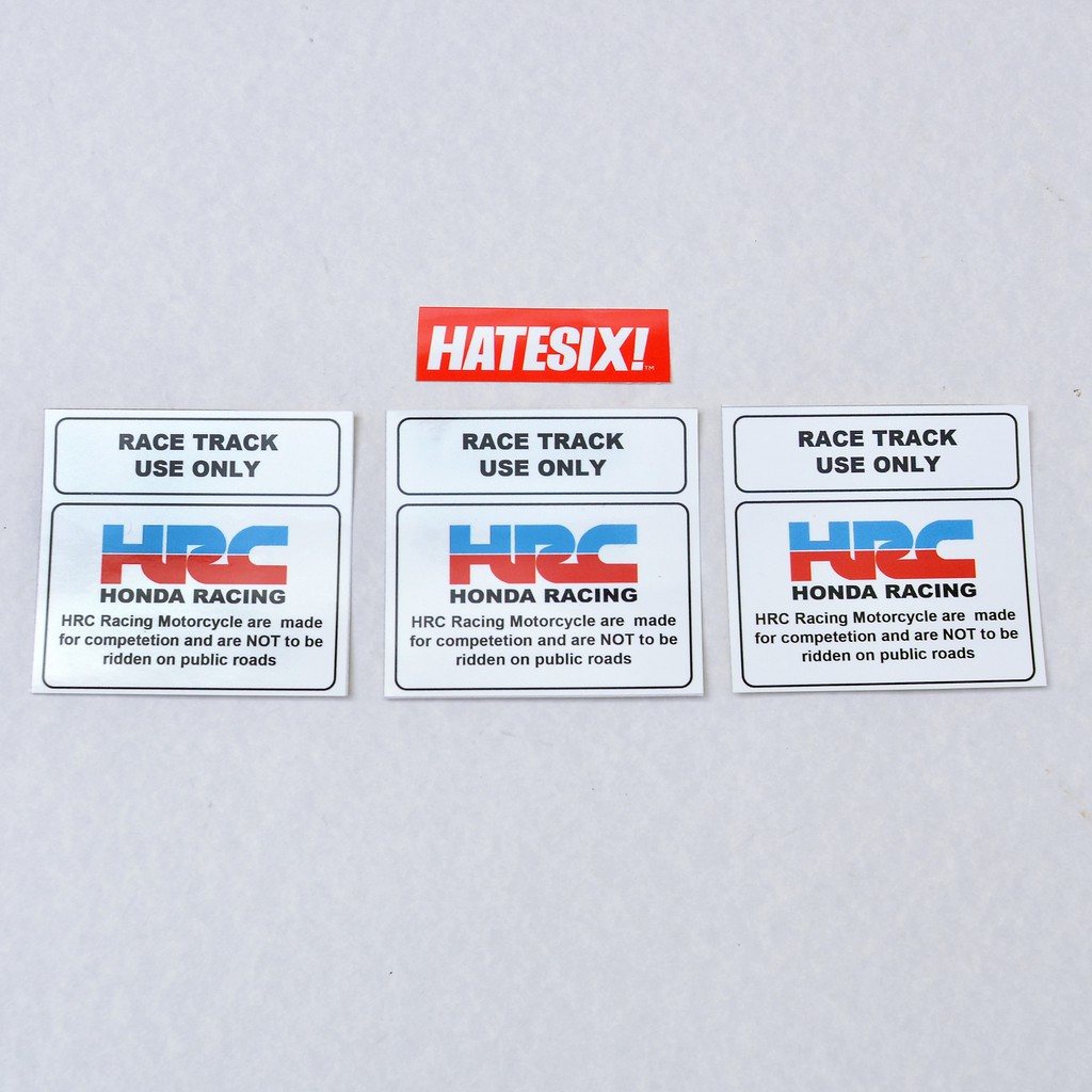 Sticker Stiker Tempelan Decal HRC  Hatesix