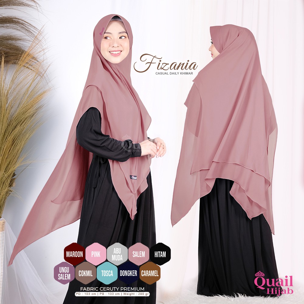 [QUAIL HIJAB] Jilbab Instan FIZANIA - Promo Hijab Kerundung Khimar Syari Bergo Instant