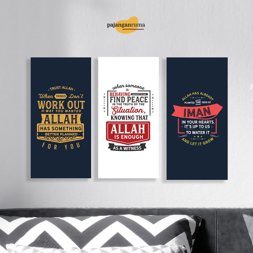 Pajangan Rumah Hiasan Dinding Islami Dekorasi Kamar Walldecor Motivasi Quotes Islami