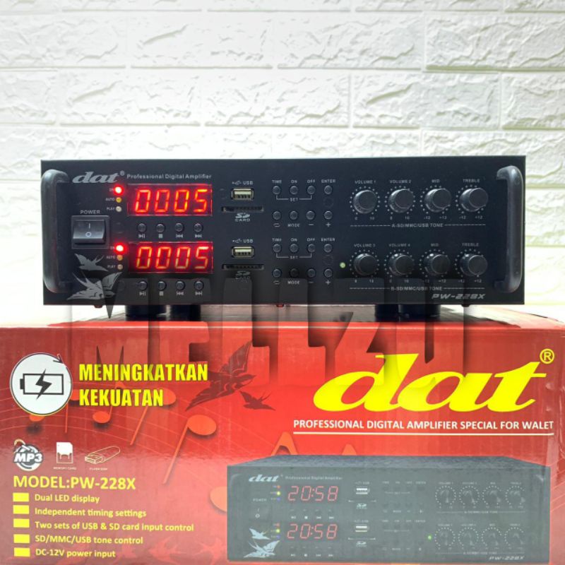 Amplifier Walet Dat PW 228X Original Timer Digital Charger Aki - Mesin Panggil Walet