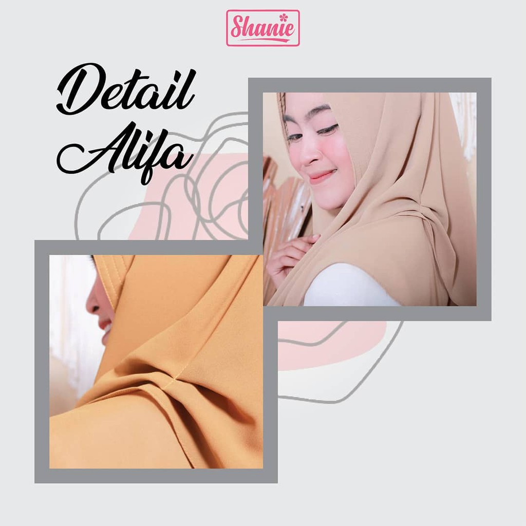 Khimar Alifa Maroon Hijab Instant Non Pad Premium by Shanie