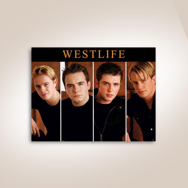 Westlife Poster Kayu Band Musik Dekorasi Pajangan Rumah Wall Decor