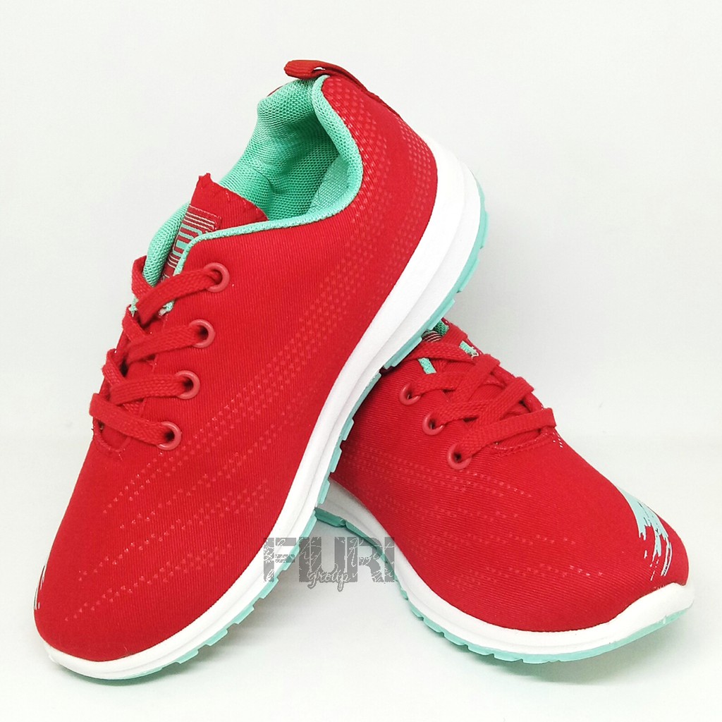 FIURI - ANDO ORIGINAL - LINDSEY 32-41 MERAH TOSCA - SEPATU SNEAKERS SPORT KANVAS SOL KARET ANAK PEREMPUAN - SEPATU KETS FASHION TRENDY WANITA DEWASA - SEPATU OLAHRAGA LARI FITNES SENAM KERJA KULIAH BERTALI CEWEK MURAH PROMO DISKON BONUS KAOS KAKI