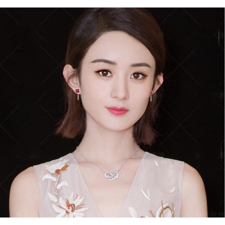 Gaya Korea penuh permata anting-anting anting-anting wanita elegan liar anting-anting panjang pribad