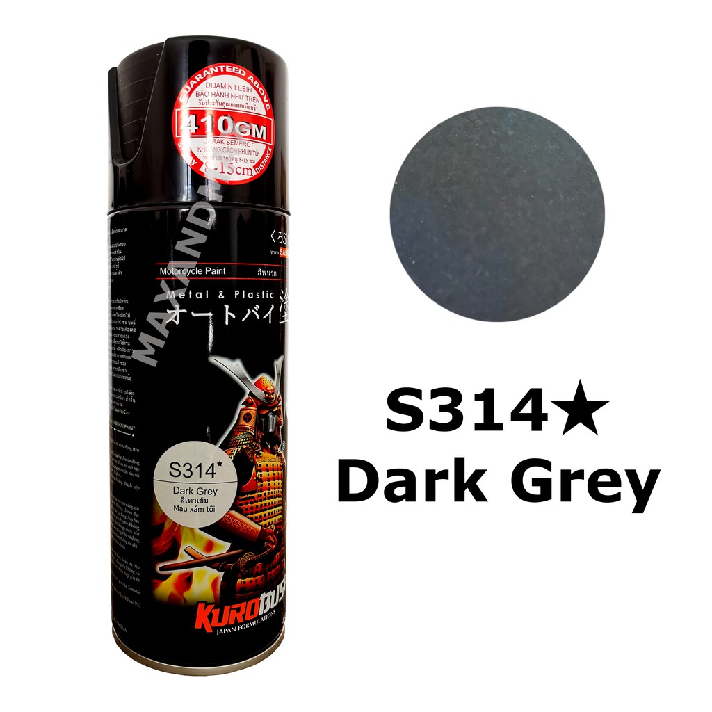 Samurai Paint Dark Grey S314 Abu  Abu  Monyet  400 ml Cat 