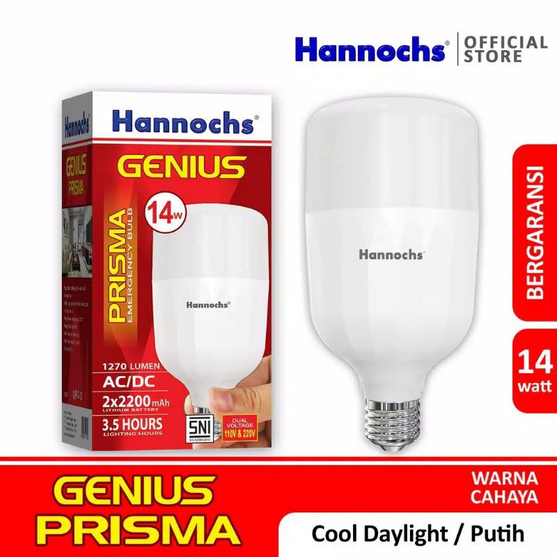 Lampu Led Emergency Hannochs Genius Prisma 14 Watt