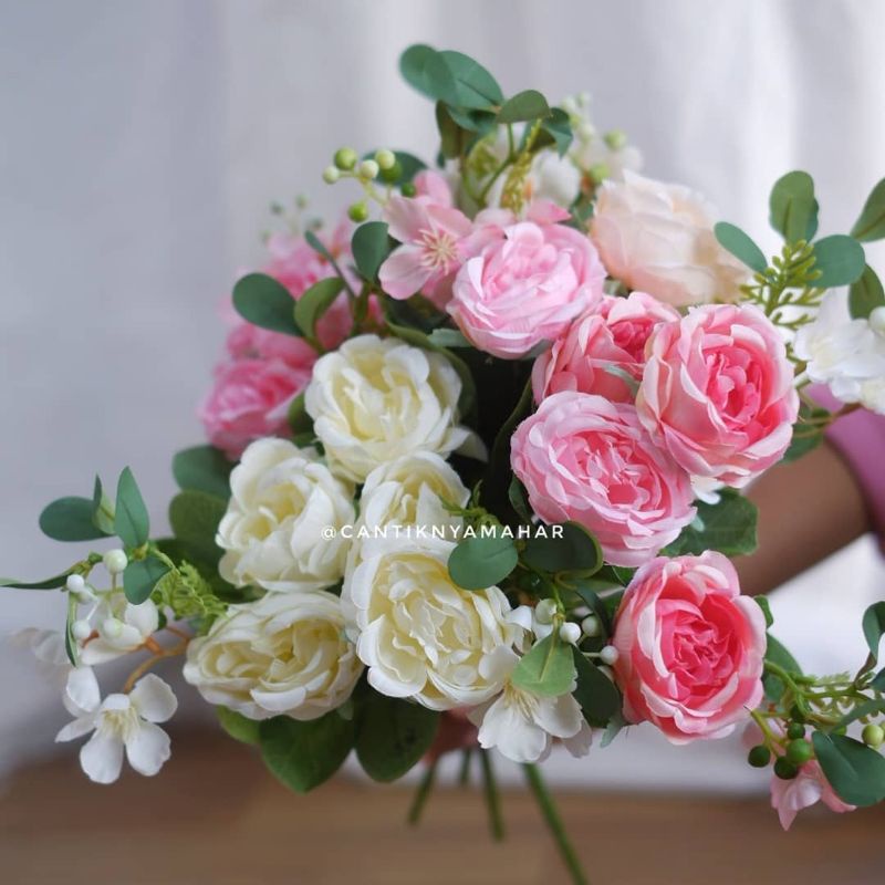 Bunga Peony Artificial premium mirip asli