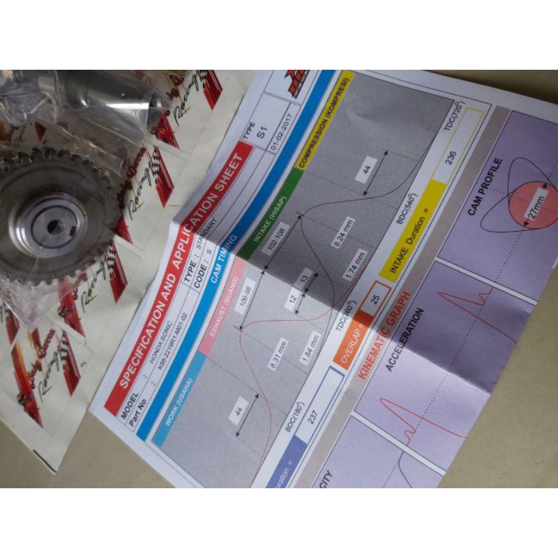 NOKEN AS KEM MASTER CAM SHAFT BRT RACING HONDA SONIC GTR CBR CB NEW LED 150 R STANDAR D S 1 S1-2