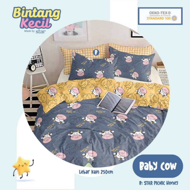 sprei set bedcover katun star collection 160/180x200x20cm-30cm