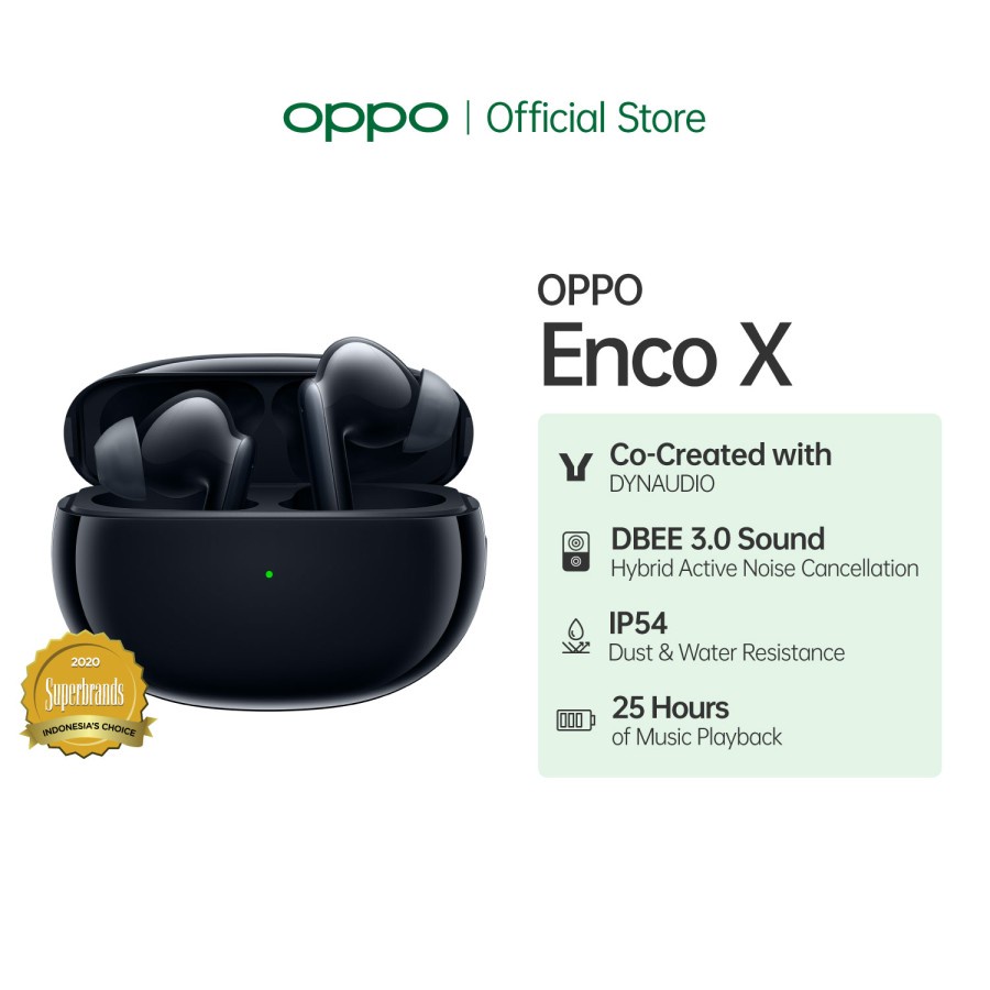 OPPO ENCO X TRUE WIRELESS EARPHONE GARANSI RESMI OPPO INDONESIA