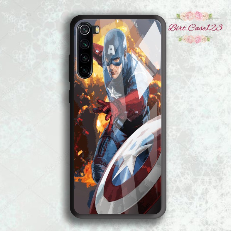 Case casing softcase silikon Gambar Captain America back case glass xiaomi redmi 4a 5a 6a 7a 8a Etc