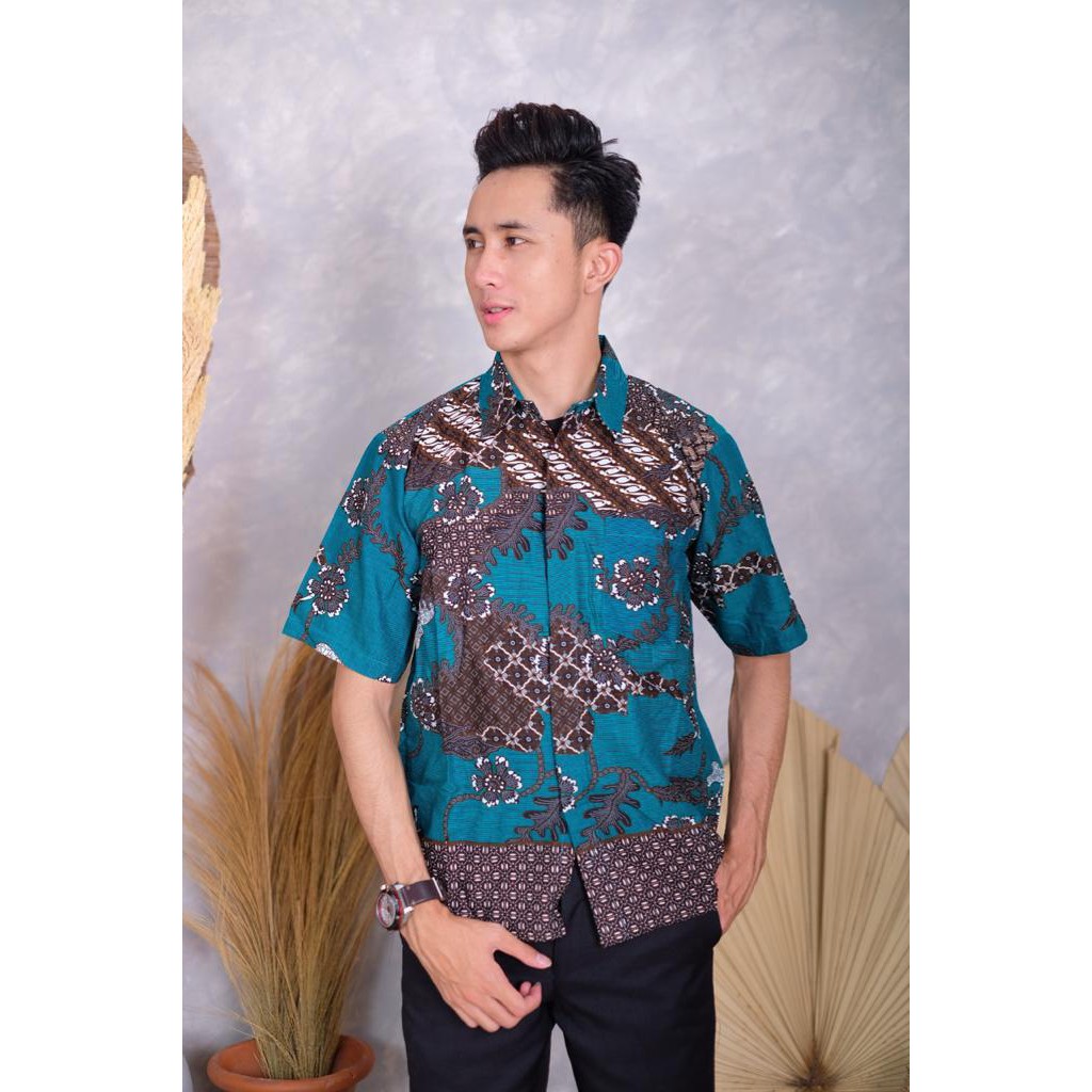 BATIK PRIA LENGAN PENDEK M L XL XXL