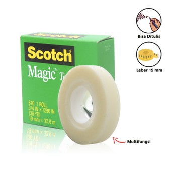 

3M Scotch Magic Tape 3M 810 Ukuran 18 mm X 36 Yd