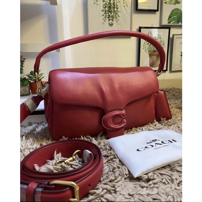 Coach Tabby Pillow 26 Red Authentic
