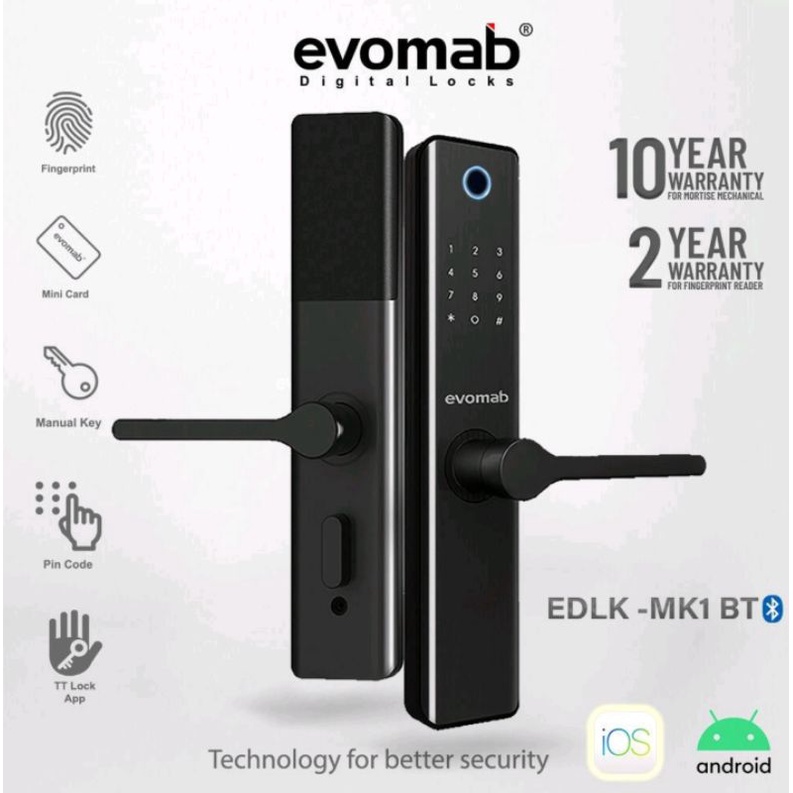 Evomab Smart Home Digital Lock BLUETOOTH EDLK-MK1-BT