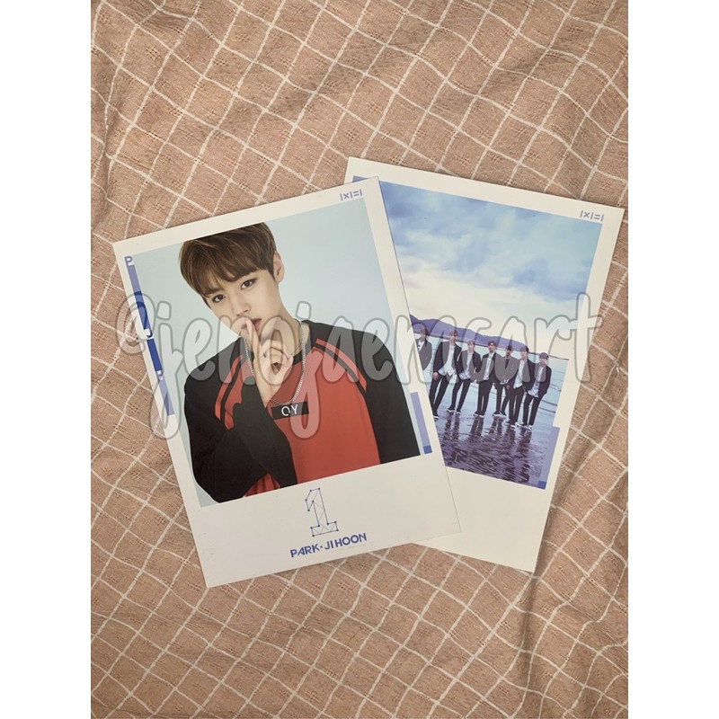 POSTCARD DAN PC WANNA ONE PARK JIHOON LAI GUANLIN TO BE ONE (blue ver.)