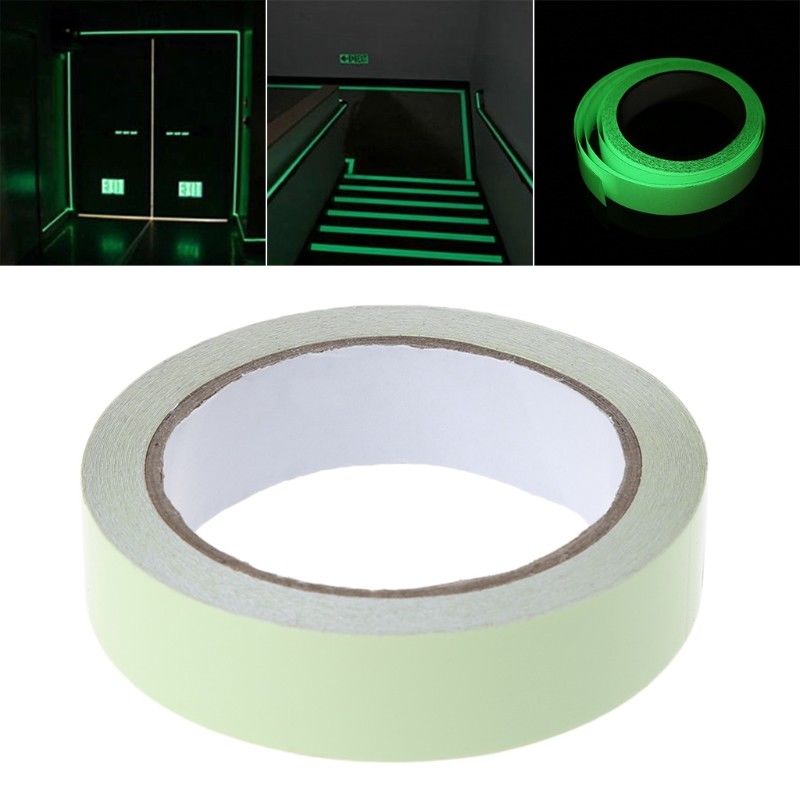 3meter Glow in The Dark Tape Fluorescent Luminous Neon Penanda Pengaman Darurat Tangga Tape Peringatan Panggung Selotip Selfluminous