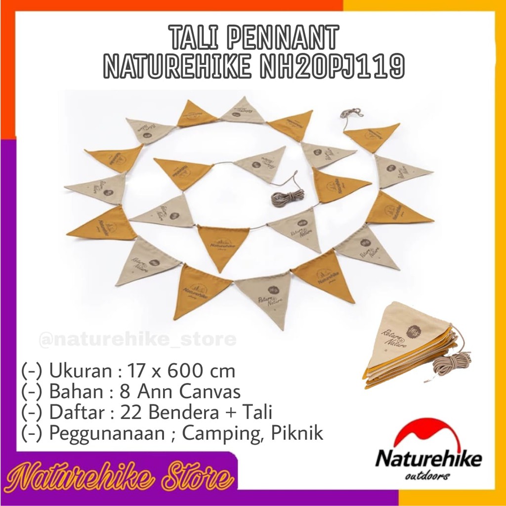 Pennant Bendera Vandel Gantung Mini Flag Camping Tenda Outdoor Party Cindera MNata Naturehike NH20PJ