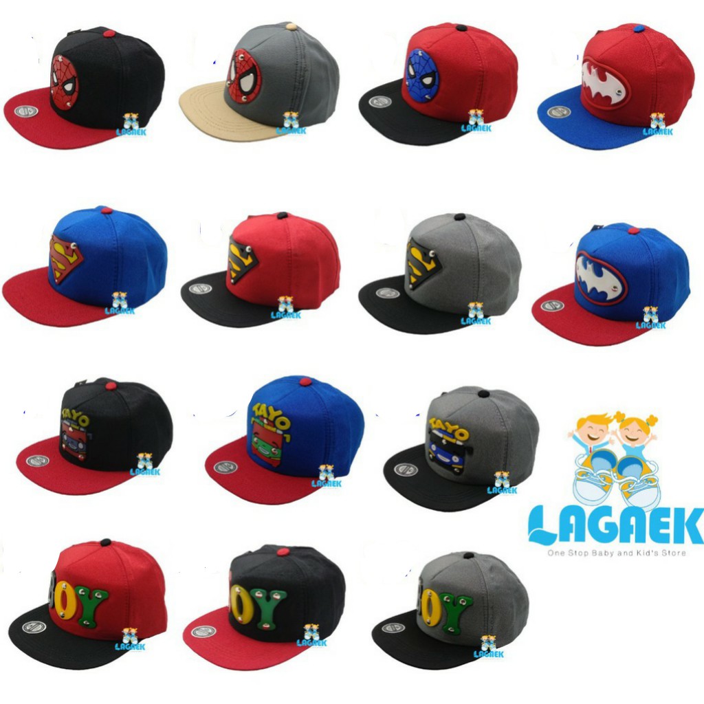 Topi Anak Snapback Anak/Topi Ploking Anak/Topi Anak Karakter - Topi Anak Laki Laki Baseball Karakter Superhero Topi Anak Baseball Karakter Topi Anak Cowok Jalan Topi Balita Pet Topi Anak