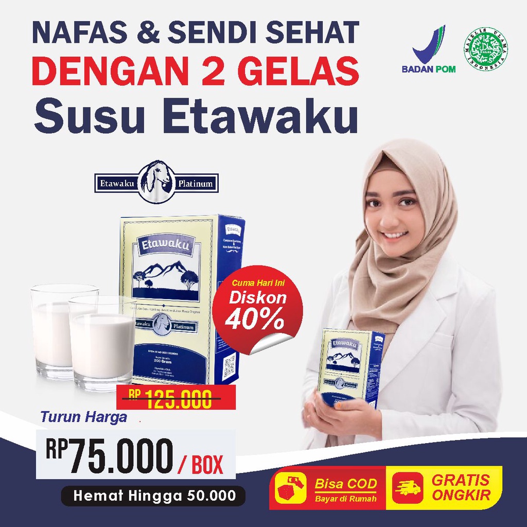 ETAWAKU PLATINUM Original Susu Kambing Etawa Atasi Masalah ASMA dan SENDI