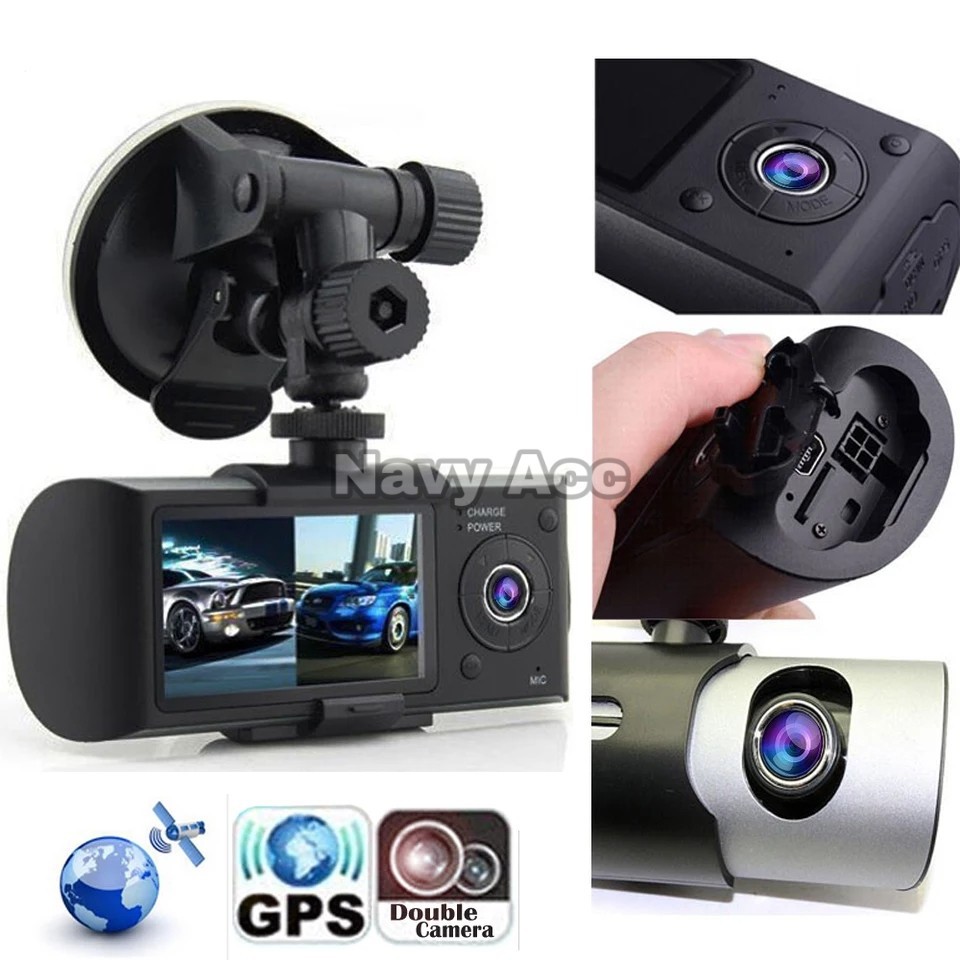 Kamera Mobil DVR Dual Kamera GPS R300 - Car Dash Cam Dual Lens