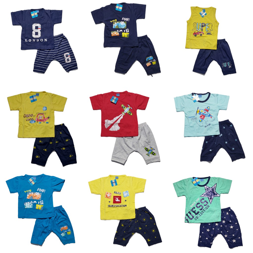 GROSIR SETELAN ANAK LAKI LAKI BAJU PIYAMA CELANA PANJANG JOGGER SALUR POLOS TIMMY KIDS