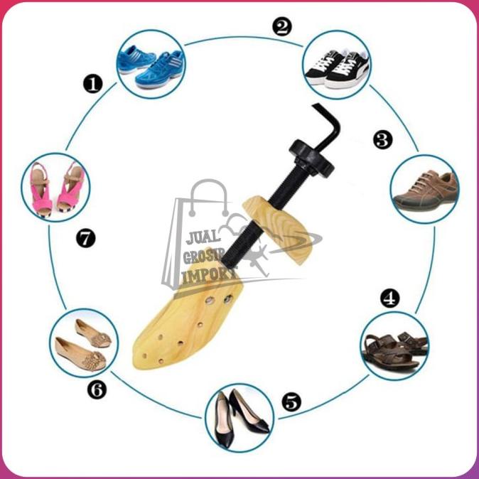 Alat Pembesar Sepatu Shoes Stretcher Expander Shoe Bunion Bahan Kayu