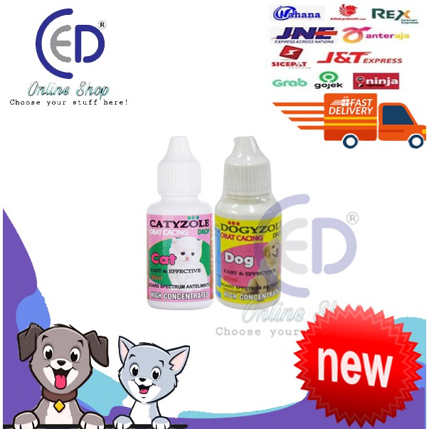 CATYZOLE &amp; DOGYZOLE OBAT CACING KUCING 30ML