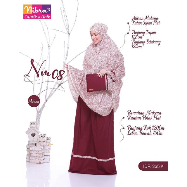 Mukenah Nibras NM 08 Maroon