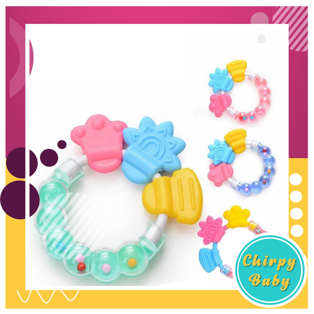 B02 * Mainan gigitan bayi atau teether baby toy teether kerincing bunyi toys lucu