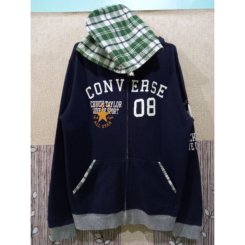 jaket hoodie converse all star bekas/second brand original