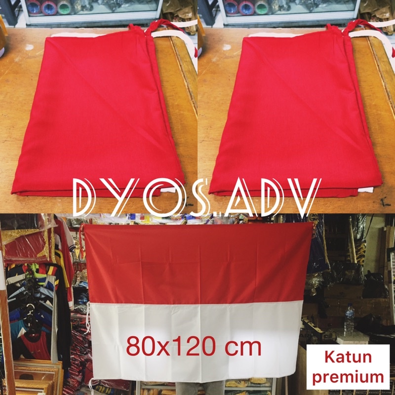 Bendera merah putih 80x120 cm (katun premium)