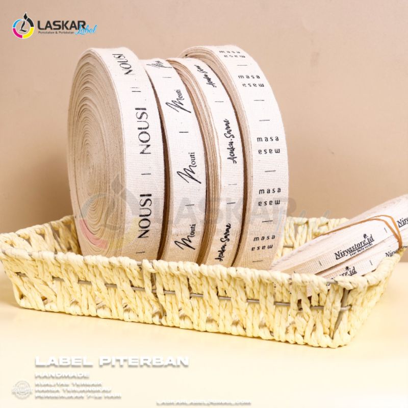 label piterban lokal sablon permanen pengerjaan 2-3hari jadi