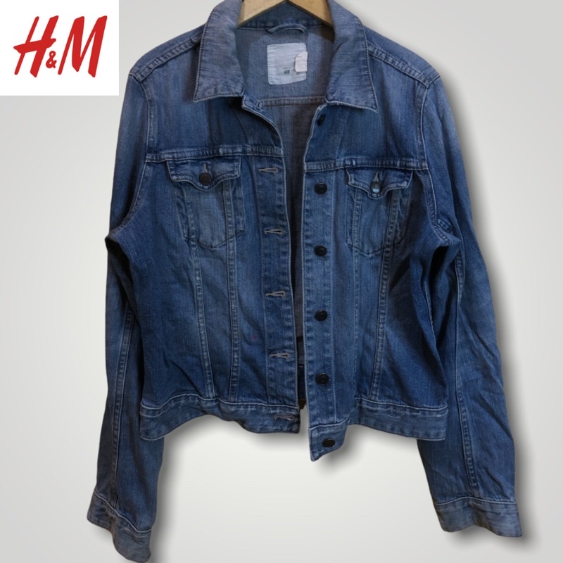 THRIFT JAKET JEANS CROP OVERSIZE BRAND H&M