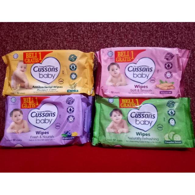 Cussons Baby Wipes 50 Sheets Buy 1 get 1 / Tissue Basah