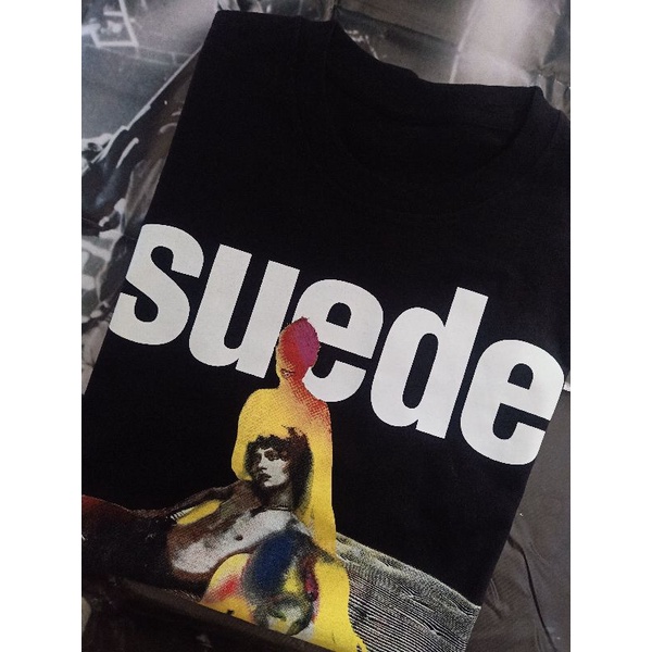 KAOS SUEDE - L - kaos band SUEDE - kaos britpop - KAOS SUEDE premium impor - bahan adem , sablon ant