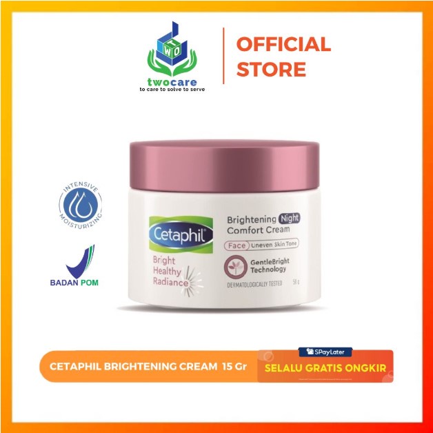 Cetaphil Bright Healthy Radiance Brightening Night Comfort Cream 50g Krim Malam &amp; Pelembap Wajah untuk Mencerahkan