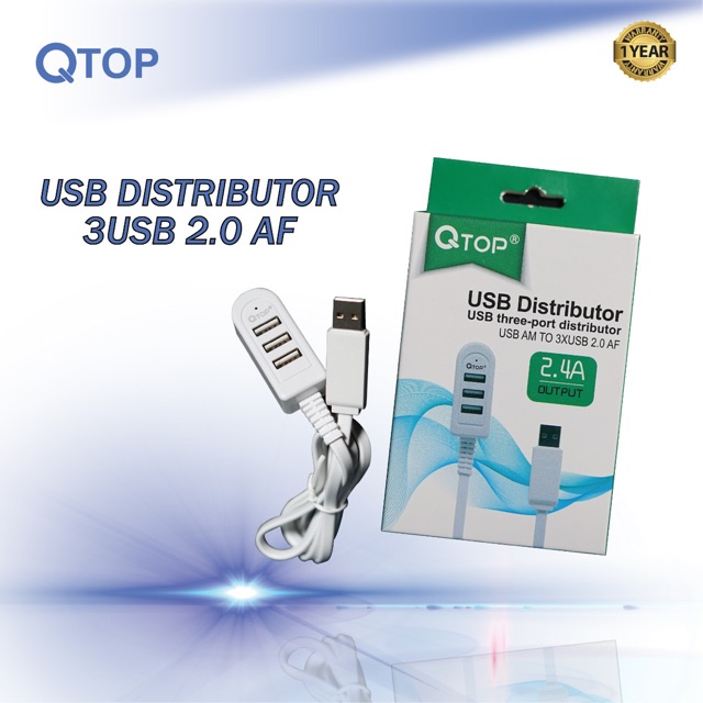 QTOP PORT 3 USB 2.A NEW COLLECTION [GARANSI 6 BULAN]