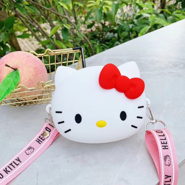 Tas Handbag Bahan Silikon Motif Hello Kitty / Doraemon / Micky / Totoro untuk Anak