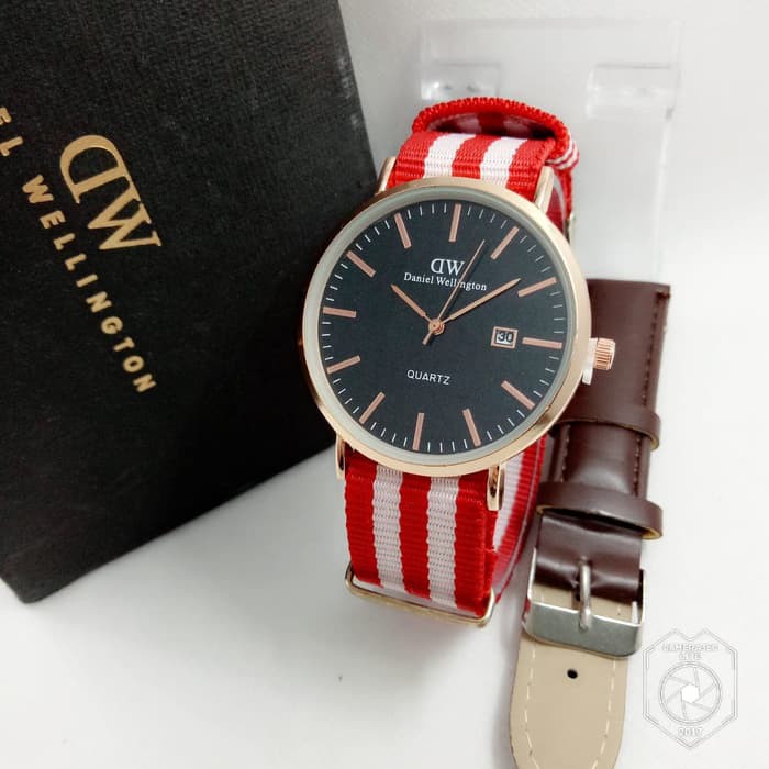 

D.W KANVAS TANGGAL PAKET KULIT RED WHITE COVER BLACK (DARK BROWN)