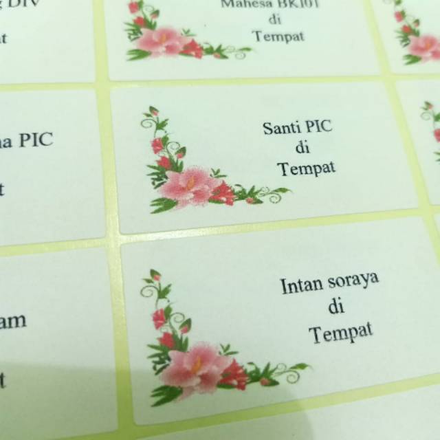 

LABEL UNDANGAN STICKER DESIGNE WA KOH